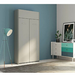 Avis Inside 75 Armoire lit escamotable DYNAMO gris mat ouverture assistée couchage 90*200 cm