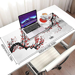 Universal Pad de souris 900x400, jeu de souris de jeu Japon Red Cherry Blossoms, Pad de souris Large