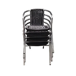 Materiel Chr Pro Fauteuil Bistrot Modèle UDINE Empilable Noir