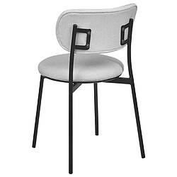 Beliani Chaise de salle à manger CASEY Set de 2 Tissu Gris clair pas cher