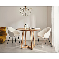 Lisa Design Estrella - table à manger ronde - bois - 110 cm