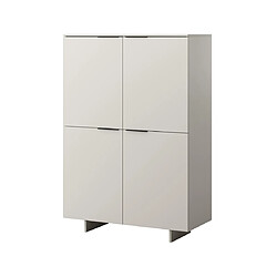 Bestmobilier Canterbury - buffet haut - beige - 145 cm