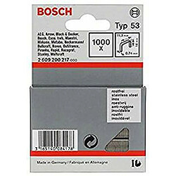 Bosch 2609200217 Agrafe à fil fin Type 53 11,4 x 0,74 x 14 mm