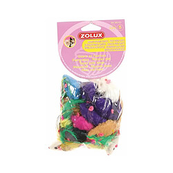 ZOLUX 24 jouets pour chat Souris en fourrure. 24 jouets pour chat Souris en fourrure