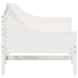 Maison Chic Lit d'appoint | Lit de jour | Lit de repos Blanc 90x190 cm Bois de pin massif -GKD86164 pas cher