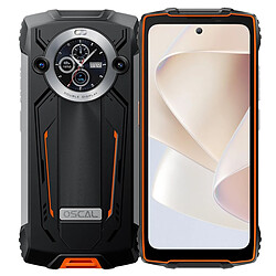 Yonis Smartphone 6.5 Pouces Étanche 256GB 4G Smartphone 6.5 Pouces Android 14 8GB 256GB Étanche IP68 Batterie 8800mAh Orange YONIS