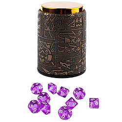 10 Pièces Violettes Dix Faces De Dés D10 Avec 1 Tasse De Dés Pour D & D Trpg Jeux De Société Multi-Side Dice