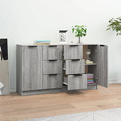 Avis Maison Chic Ensemble de 2 Buffets,commode,console pour rangement Sonoma gris 60x30x70 cm Bois d'ingénierie -MN89036