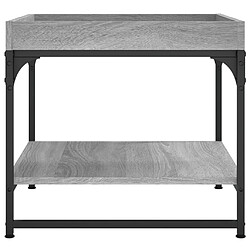 Acheter vidaXL Table basse sonoma gris 49,5x49,5x45 cm bois d'ingénierie