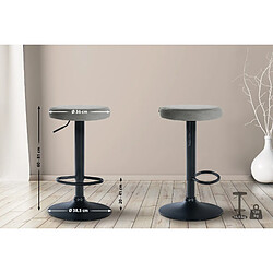 Non Lot de 2 tabourets de bar Ponte velours noir