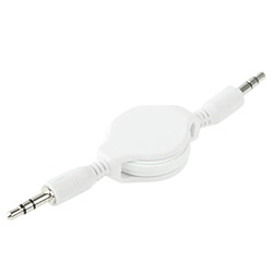 Avis Wewoo Câble blanc pour iPhone / iPod / lecteur MP3 / téléphones mobiles / autres appareils avec une prise casque standard Jack 3,5 mm, longueur: 11cm peut être étendu à 80cm, Jack 3,5 mm Jack rétractable