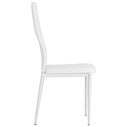 Acheter Maison Chic Lot de 2 Chaises à manger,Chaise pour cuisine,Solide Structure blanc similicuir -MN58376