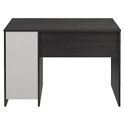 Pegane Bureau en mélamine coloris gris foncé avec 3 tiroirs  - Longueur 110 x profondeur 56 x Hauteur 73 cm  pas cher