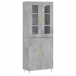 Maison Chic Buffet,Meuble de Rangement,commode pour salon,Cuisine Gris béton 69,5x34x180 cm Bois d'ingénierie -MN44955