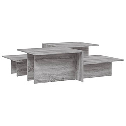 vidaXL Tables basses 2 pcs Sonoma gris Bois d'ingénierie