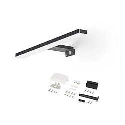 Emuca Spot LED pour miroir de salle de bain Leo, IP44, 280 mm, Plastique, Peint en noir