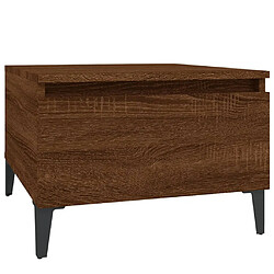 vidaXL Table d'appoint Chêne marron 50x46x35 cm Bois d'ingénierie