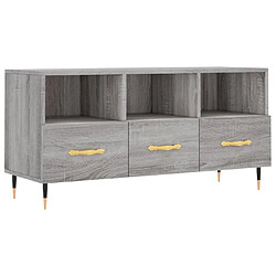 Maison Chic Meuble TV scandinave gris - Banc TV pour salon Sonoma 102x36x50 cm bois d'ingénierie -MN96918