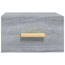 Acheter vidaXL Table de chevet murale sonoma gris 35x35x20 cm