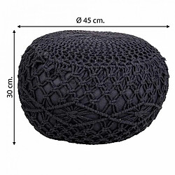 Acheter Pouf Alexandra House Living Gris foncé polystyrène 45 x 30 x 45 cm