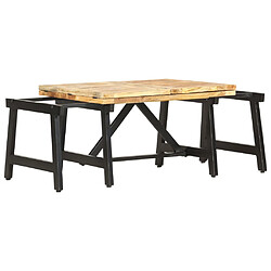 vidaXL Table basse extensible 160x70x45 cm Bois de manguier massif