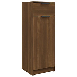 Maison Chic Armoire de bain,Meuble de rangement de salle de bain,Meuble haut Chêne marron 32x34x90 cm Bois d'ingénierie -GKD797277