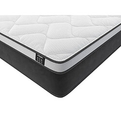 Vente-Unique Ensemble 140 x 190 cm sommier coffre blanc + matelas ressorts ensachés et mémoire de forme ép.25cm - ASTRIA Art Collection de YSMÉE pas cher