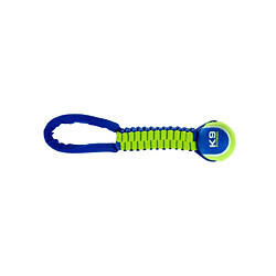 ZEUS Balle tennis 31 cm avec torsion remorqueur - Bleu et vert - Pour chien