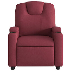 Avis Maison Chic Fauteuil inclinable,Fauteuil luxe de relaxation Rouge bordeaux Tissu -MN98252