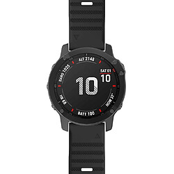 Avis Wewoo Bracelet pour montre connectée Garmin Fenix 6X 26mm Smartwatch à en silicone à libération rapide Noir