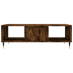 Maison Chic Table basse,Table Console Table d'appoint, Table pour salon chêne fumé 104x60x35 cm bois d'ingénierie -MN20310 pas cher