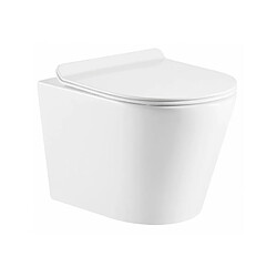 Karag Cuvette WC suspendue Rimless ZINA - avec abattant à frein de chute-Sans le réservoir-36 -36