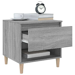 Avis vidaXL Table de chevet Sonoma gris 50x46x50 cm Bois d'ingénierie