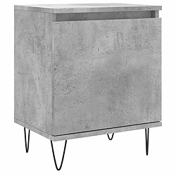 vidaXL Table de chevet gris béton 40x30x50 cm bois d'ingénierie