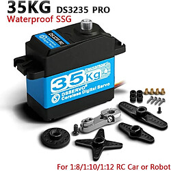 DS3235 PRO 7.4V 35KG Servomoteur sans noyau avec cames 18T pour camion robotique Baja Car Modèle 1/10 (180 degrés)