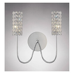 Luminaire Center Applique murale Martina 2 Ampoules chrome poli/cristal