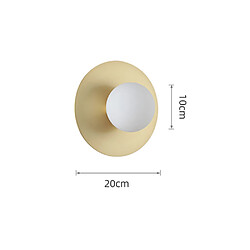 Universal Applique murale à boule de verre en cuivre de 5W Lampe décorative de chevet pour la chambre à coucher du salon (lumière blanche)