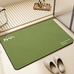 LUUCOZK Tapis de bain antidérapants absorbants à séchage rapide, tapis de décoration de salle de bain-NICE-vert fruit-60 x90CM