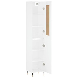 Acheter Maison Chic Buffet,Meuble de Rangement,commode pour salon,Cuisine Blanc brillant 34,5x34x180 cm Bois d'ingénierie -MN20961