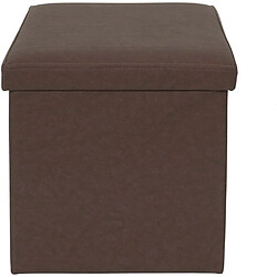 Avis The Home Deco Factory Pouf coffre pliable en PU Jill.