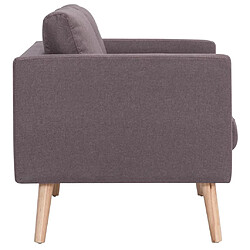 Acheter vidaXL Canapé à 2 places tissu taupe