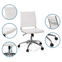 Avis Chaise de bureau / Chaise pivotante TRISHA simili cuir blanc hjh OFFICE