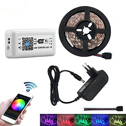 Contrôleur WiFi 5050 RGB LED Strip light 300leds néon lampe Décor Ruban diode ruban DC 12V adaptateur