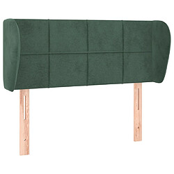 Tête de lit scandinave avec oreilles,meuble de chambre Vert foncé 93x23x78/88 cm Velours -MN89555