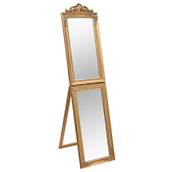 vidaXL Miroir sur pied Doré 45x180 cm