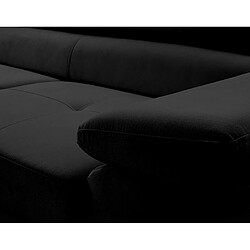 Bestmobilier Pablo - canapé d'angle gauche - 6 places - convertible avec coffre et têtières réglables - en velours