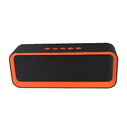 Yonis Mini Enceinte Bluetooth Portable Waterproof Puissante Autonomie 6H Enceinte Bluetooth Portable Mini Subwoofer Outdoor Waterproof Autonomie 6H Avec Micro Intégré Orange YONIS