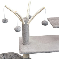 Acheter Arbre à chat avec griffoirs,niche pour chat en sisal 125 cm Gris -MN13926