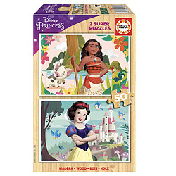 Educa Borras Puzzle disney Vaiana -Blanche neige - 2 X 50 pcs 