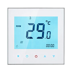 Wewoo Thermomètre blanc 3A Type de chauffage de l'eau de charge Touch LCD Digital WiFi thermostat de la salle, Affichage Horloge / Température / Périodes / Temps / Semaine / Chaleur etc.